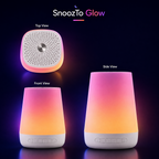 SnoozTo Glow top, front and side product views